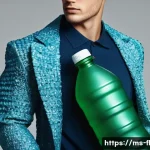 재생 섬유를 활용한 디자인 트렌드 - **Revolution of Fabric / rPET**: Focus on recycled plastic bottles transforming into stylish clothin...